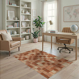 Terracotta Tile Mosaic Area Rug