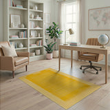 Modern Yellow Grid Geometric Area Rug