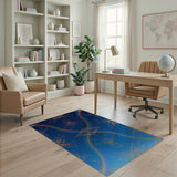 Rainbow Airplane Trails Abstract Area Rug