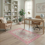 Floral Vintage Pink Floral Persian Area Rug