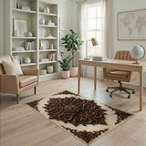 Ornate Baroque Floral Medallion Rug