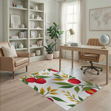 Multi-color and Patterns Red Apple Fruit Pattern Area Rug