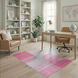 Pink Blush Pink Geometric Abstract Area Rug