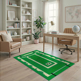 Kids Cartoon Playful Green Crocodile Cartoon Area Rug