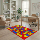 Playful Alphabet Grid Area Rug