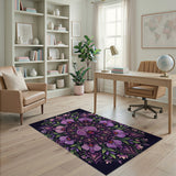 Purple Orchid Mandala Area Rug