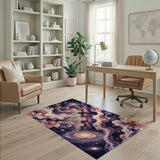 Abstract Area Purple Cosmic Purple Nebula Area Rug