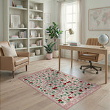 Cherry Orchard Fruit Pattern Area Rug