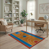Multi-color and Patterns Basketball Court Area Rug
