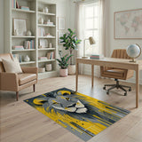 Geometric Lion Head Area Rug