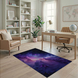 Cosmic Purple Nebula Area Rug