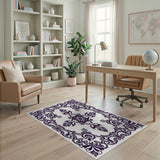 Ornate Purple Persian Area Rug