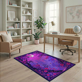 Purple Enchanted Forest Moonlit Area Rug