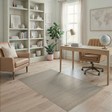 ODIKA Washable Neutral Striped Area Rug - Non-Slip Low Pile Modern Decor