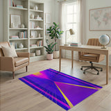 Neon Cyber Corridor Area Rug