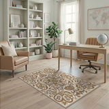 Traditional Persian Ornate Beige Persian Floral Area Rug