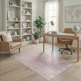 Whimsical Pink Bunny Easter Egg Area Rug
