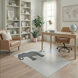 Playful Dotted Elephant Kids Area Rug