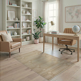 Beige Geometric Ladder Stripe Area Rug