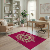 Crimson Mandala Persian Area Rug