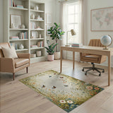 Whimsical Wildflower Meadow Butterfly Rug