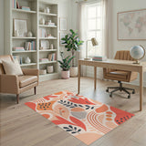 Vibrant Abstract Floral Area Rug