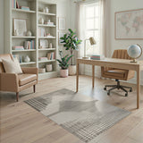 Grey Geometric Diamond Abstract Area Rug
