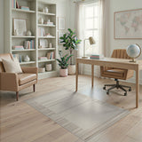 Geometric Modern Neutral Beige Striped Geometric Area Rug
