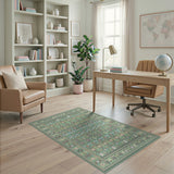 Green Sage Green Traditional Persian Area Rug
