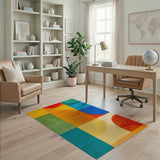Vibrant Multi-color and Patterns Vibrant Multi-Color Geometric Area Rug