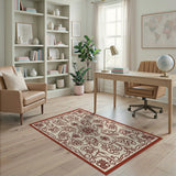 Traditional Persian Ornate Red Floral Persian Area Rug