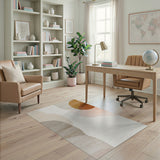 Neutral Organic Shapes Abstract Area Rug