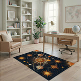 Cosmic Orbit Suns and Planets Area Rug