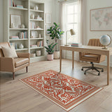 Ornate Red Traditional Persian Traditional Persian Area Rug