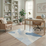 Blue Organic Wave Area Rug