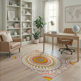Radiant Sun Mandala Area Rug