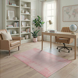 Blush Pink Geometric Diamond Area Rug