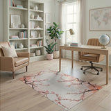 Cherry Pink Cherry Blossom Floral Area Rug