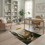 Southwestern Desert Cacti Sunset Rug