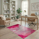 Pink Clouds Washable Area Rug
