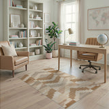 Geometric Brown Tan Southwestern Area Rug