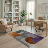 Fluid Organic Geometric Multi-Color Area Rug