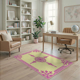 Ornate Pink Persian Medallion Rug