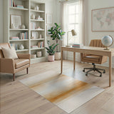 Beige Ombre Horizontal Stripe Area Rug