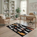 Kids Cartoon Whimsical Cartoon Cats Area Rug
