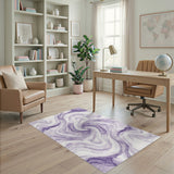 Purple Swirl Vortex Area Rug