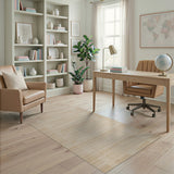 Beige Gridline Woven Area Rug