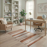 ODIKA Modern Abstract Linear Striped Washable Area Rug, Low Pile Non-Slip Rug