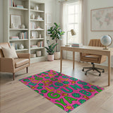 Sassy Slay Queen Multi-Color Cartoon Area Rug