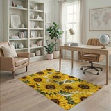 Vibrant Sunflower Fields Area Rug